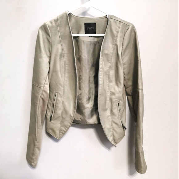 Dynamite Faux Leather Jacket